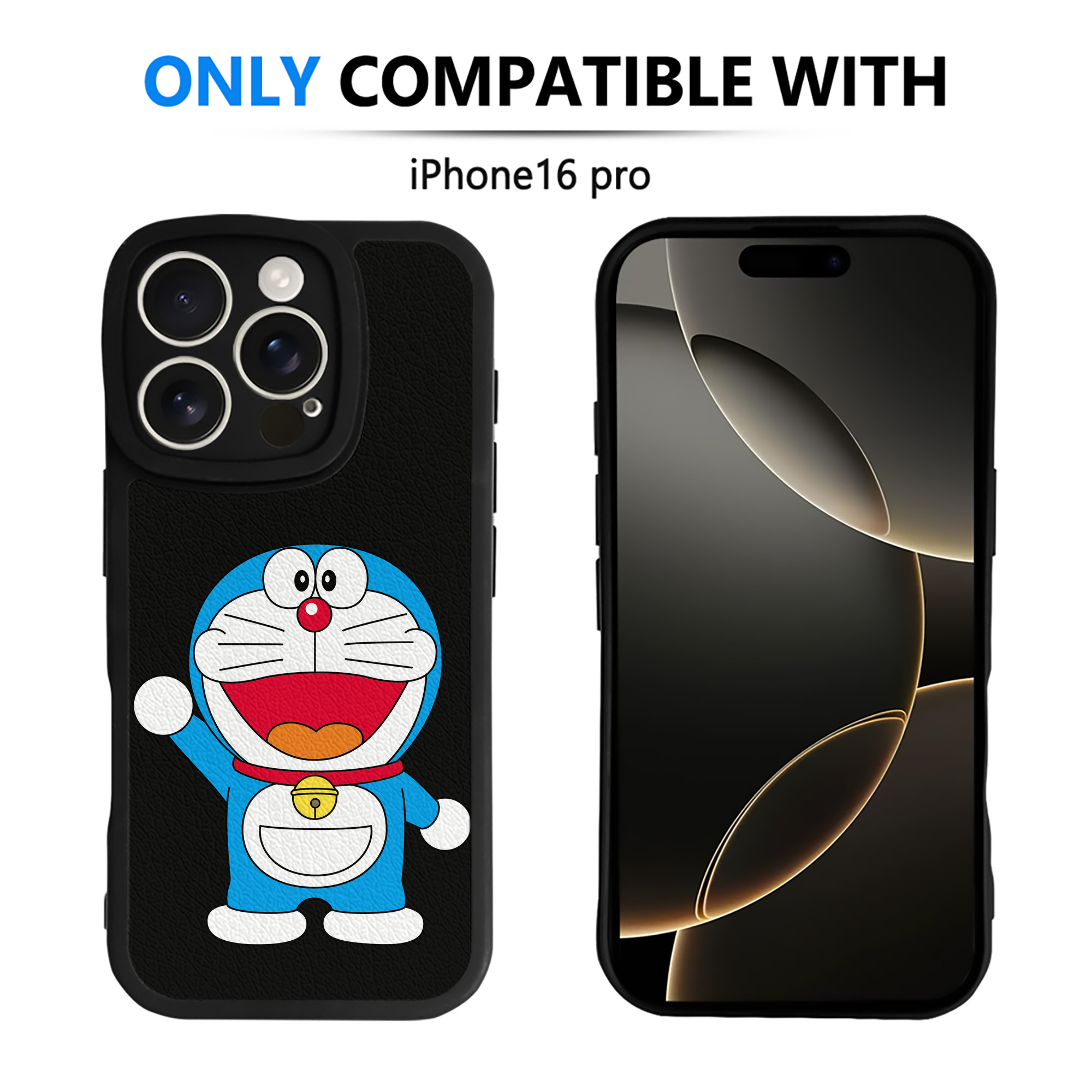 （画像用） ドラえもん Doraemon 【iPhone 16シリーズ対応】シリコンスマホケース（レザー調） 材質：シリコン